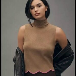 Maeve Tan Knit Top. New with Tags